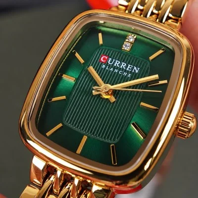 Жіночий годинник Curren 9093 Gold-Green