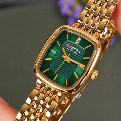 Жіночий годинник Curren 9093 Gold-Green