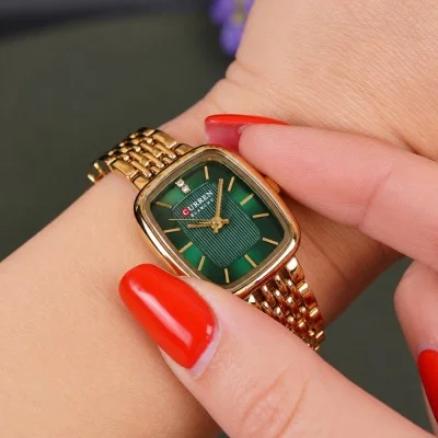 Жіночий годинник Curren 9093 Gold-Green