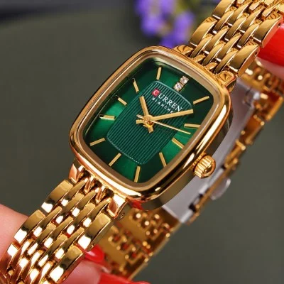 Жіночий годинник Curren 9093 Gold-Green