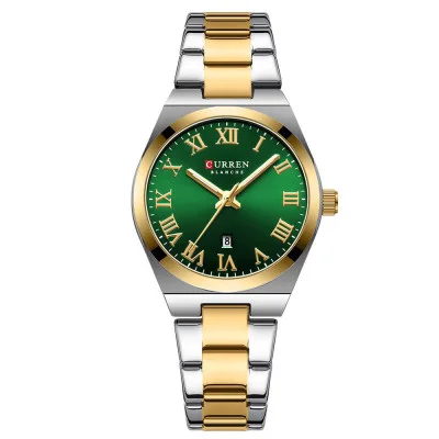 Женские часы Curren 9095 Gold-Silver-Green