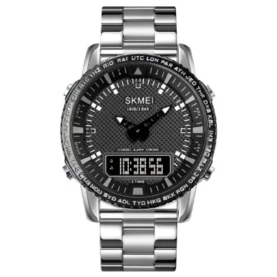 Чоловічий годинник Skmei 1898SIBK Silver-Black