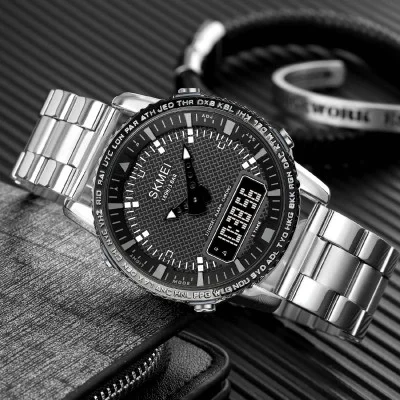 Чоловічий годинник Skmei 1898SIBK Silver-Black