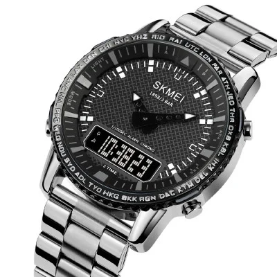 Мужские часы Skmei 1898SIBK Silver-Black