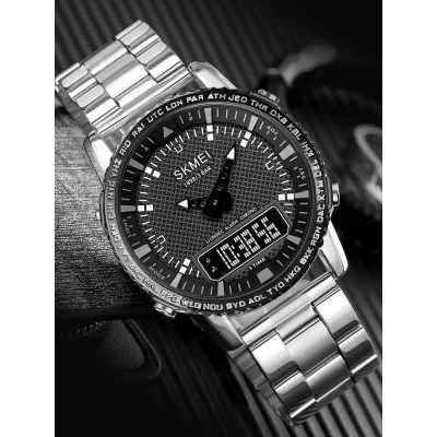 Мужские часы Skmei 1898SIBK Silver-Black