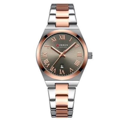 Curren 9095 Gold-Silver-Brown