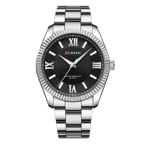 Чоловічий годинник Curren 8453 Silver-Black фото 1