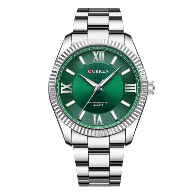 Чоловічий годинник Curren 8453 Silver-Green