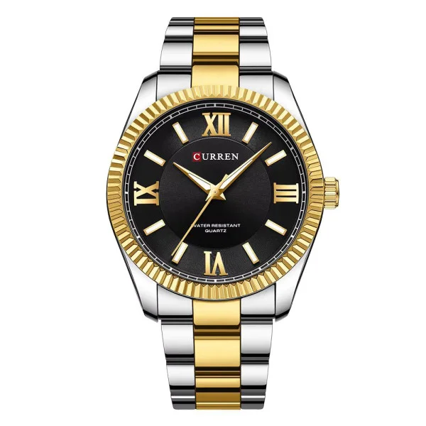 Чоловічий годинник Curren 8453 Gold-Silver-Black фото 1