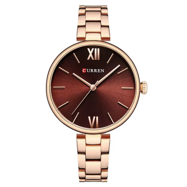 Женские часы Curren 9017 Rose Gold-Red фото 1