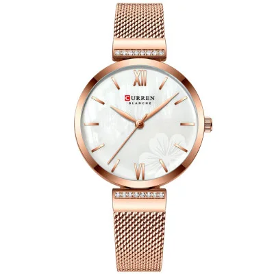 Жіночий годинник Curren 9067 Rose Gold-White