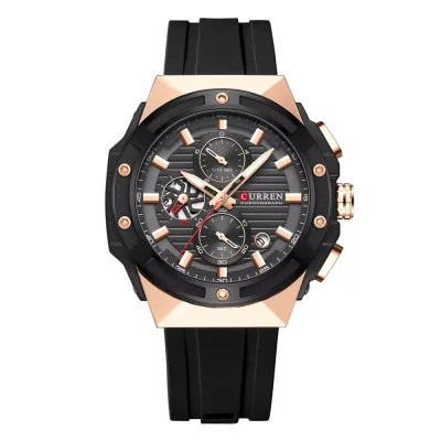 Чоловічий годинник Сurren 8462 Rose Gold-Black