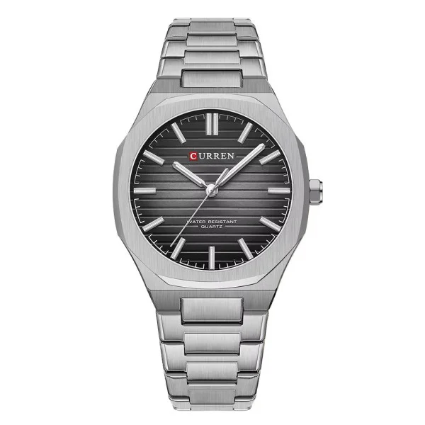 Чоловічий годинник Сurren 8456 Silver-Black фото 1