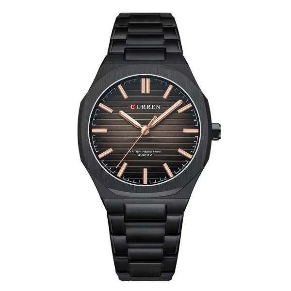 Чоловічий годинник Сurren 8456 Black-Black фото 1
