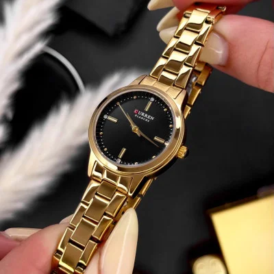 Жіночий годинник Сurren 9094 Gold-Black
