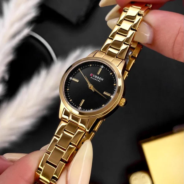 Жіночий годинник Сurren 9094 Gold-Black фото 3