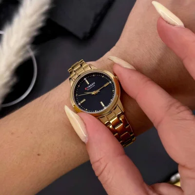 Жіночий годинник Сurren 9094 Gold-Black