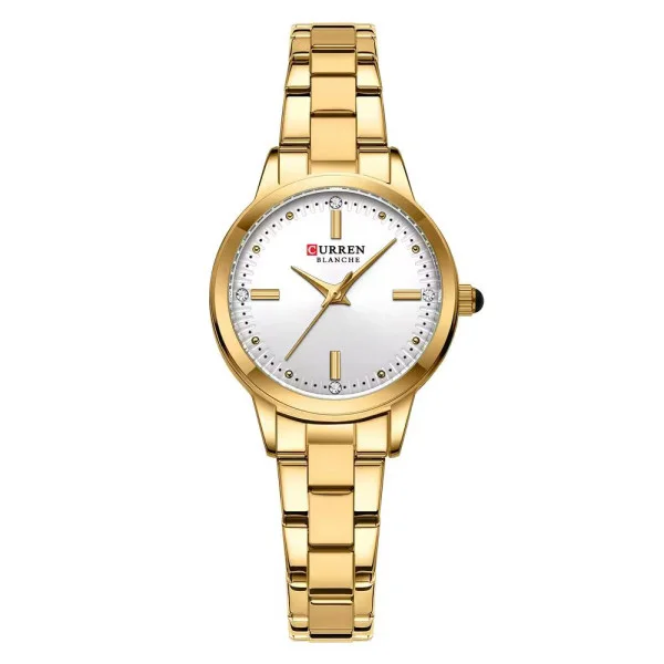 Женские часы Сurren 9094 Gold-White фото 1