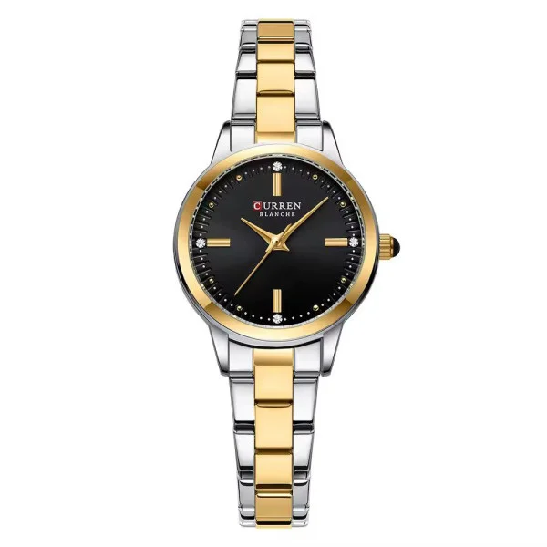 Женские часы Сurren 9094 Gold-Silver-Black фото 1