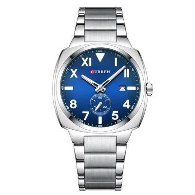 Чоловічий годинник Сurren 8472 Silver-Blue