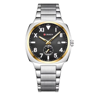 Чоловічий годинник Сurren 8472 Silver-Gold-Black