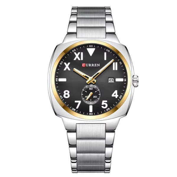 Чоловічий годинник Сurren 8472 Silver-Gold-Black фото 1