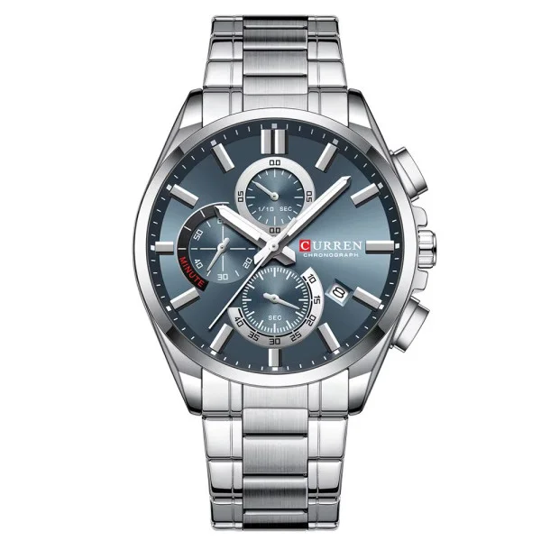 Мужские часы Сurren 8475 Silver-Blue фото 1