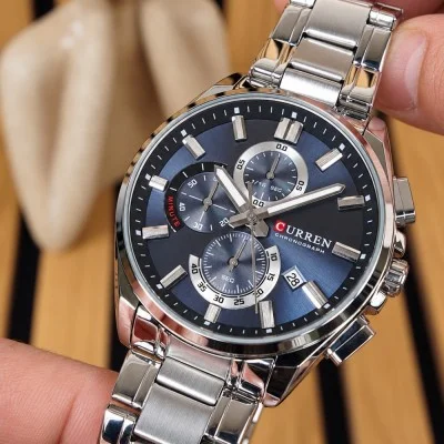 Чоловічий годинник Сurren 8475 Silver-Blue