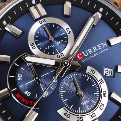 Чоловічий годинник Сurren 8475 Silver-Blue
