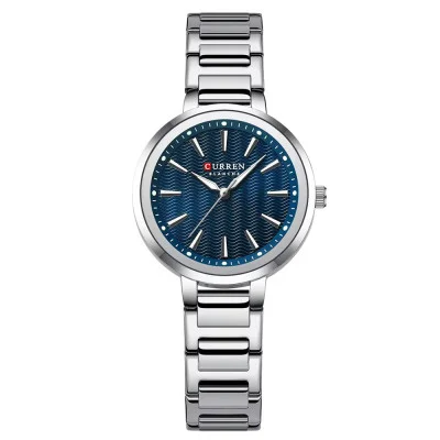Женские часы Сurren 9109 Silver-Blue