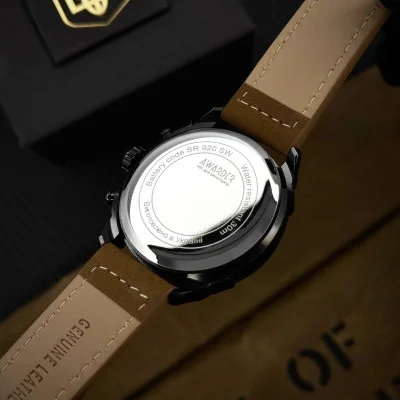 Мужские часы Awarder 016 Тризуб золото  Black-Brown