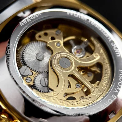 Чоловічий годинник Awarder 021-3D Де би не був Gold-Black Steel