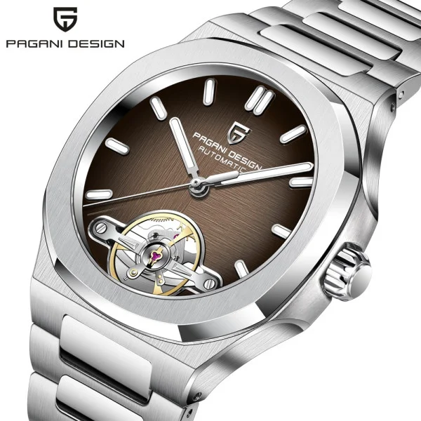Чоловічий годинник Pagani Design PD-YS025 Silver-Brown фото 3