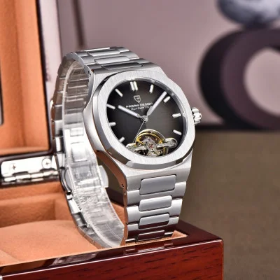 Чоловічий годинник Pagani Design PD-YS025 Silver-Brown