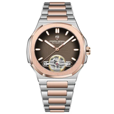 Мужские часы Pagani Design PD-YS025 Silver-Gold-Brown