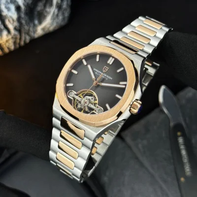 Мужские часы Pagani Design PD-YS025 Silver-Gold-Brown