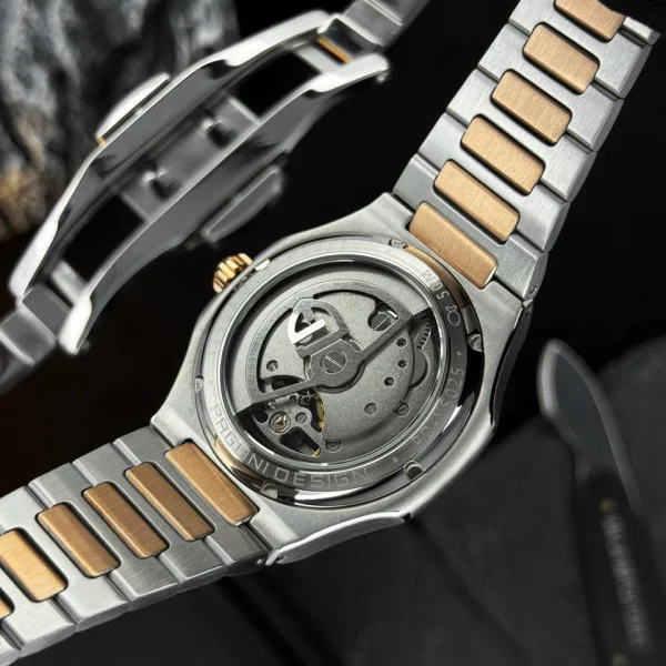 Чоловічий годинник Pagani Design PD-YS025 Silver-Gold-Brown фото 8