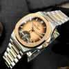 Чоловічий годинник Pagani Design PD-YS025 Silver-Gold-Light Brown фото 3