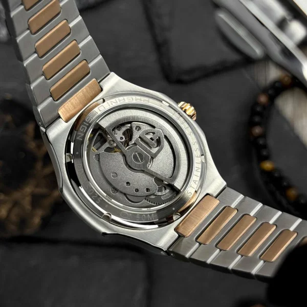 Чоловічий годинник Pagani Design PD-YS025 Silver-Gold-Light Brown фото 8
