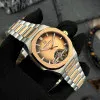 Мужские часы Pagani Design PD-YS025 Silver-Gold-Light Brown фото 4