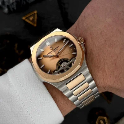 Чоловічий годинник Pagani Design PD-YS025 Silver-Gold-Light Brown