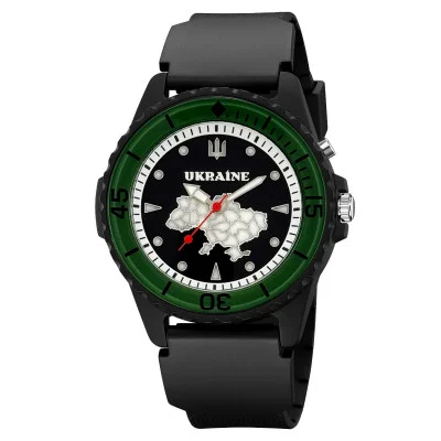 Наручний годинник Awarder 031 Ukraine Black-Green