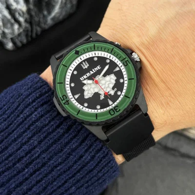 Наручний годинник Awarder 031 Ukraine Black-Green
