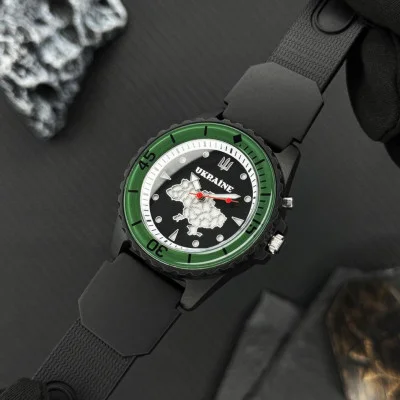 Наручний годинник Awarder 031 Ukraine Black-Green