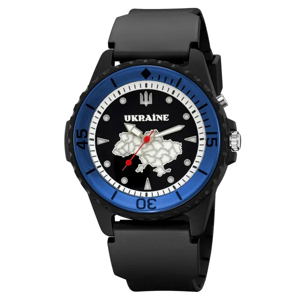 Наручний годинник Awarder 031 Ukraine Black-Blue фото 1