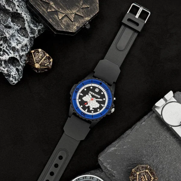 Наручний годинник Awarder 031 Ukraine Black-Blue фото 3