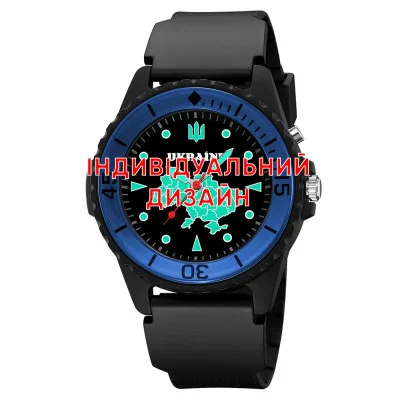 Наручний годинник Awarder 031 Black-Blue Індивідуальний дизайн