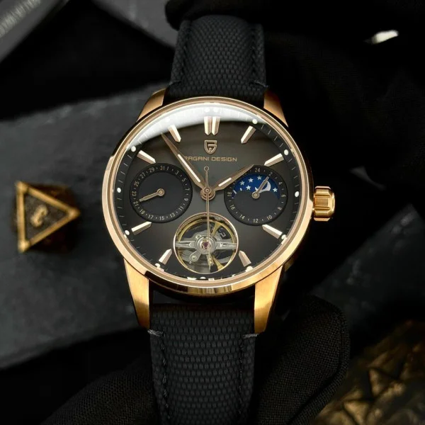 Чоловічий годинник Pagani Design PD-YS021 Black-Gold фото 3