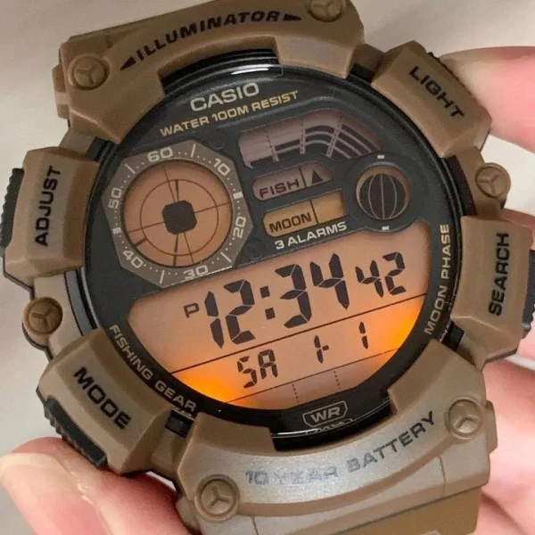 Чоловічий годинник Casio WS-1500H-5A фото 5
