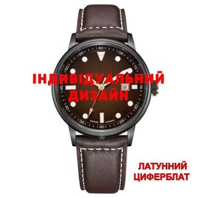 Чоловічий годинник Awarder 044 Black-Gold Латунь Індивідуальний дизайн